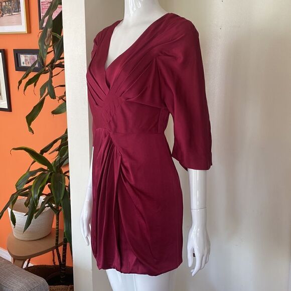 BCBGMAXAZRIA Runway Berry Pink Mini Dress Size 2 - Picture 6 of 12